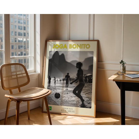 Joga Bonito Brazil Football Futbol Rio De Janeiro Ipanema Sports Room Game Room Office Decor Wall Decor Unframed Paper Print