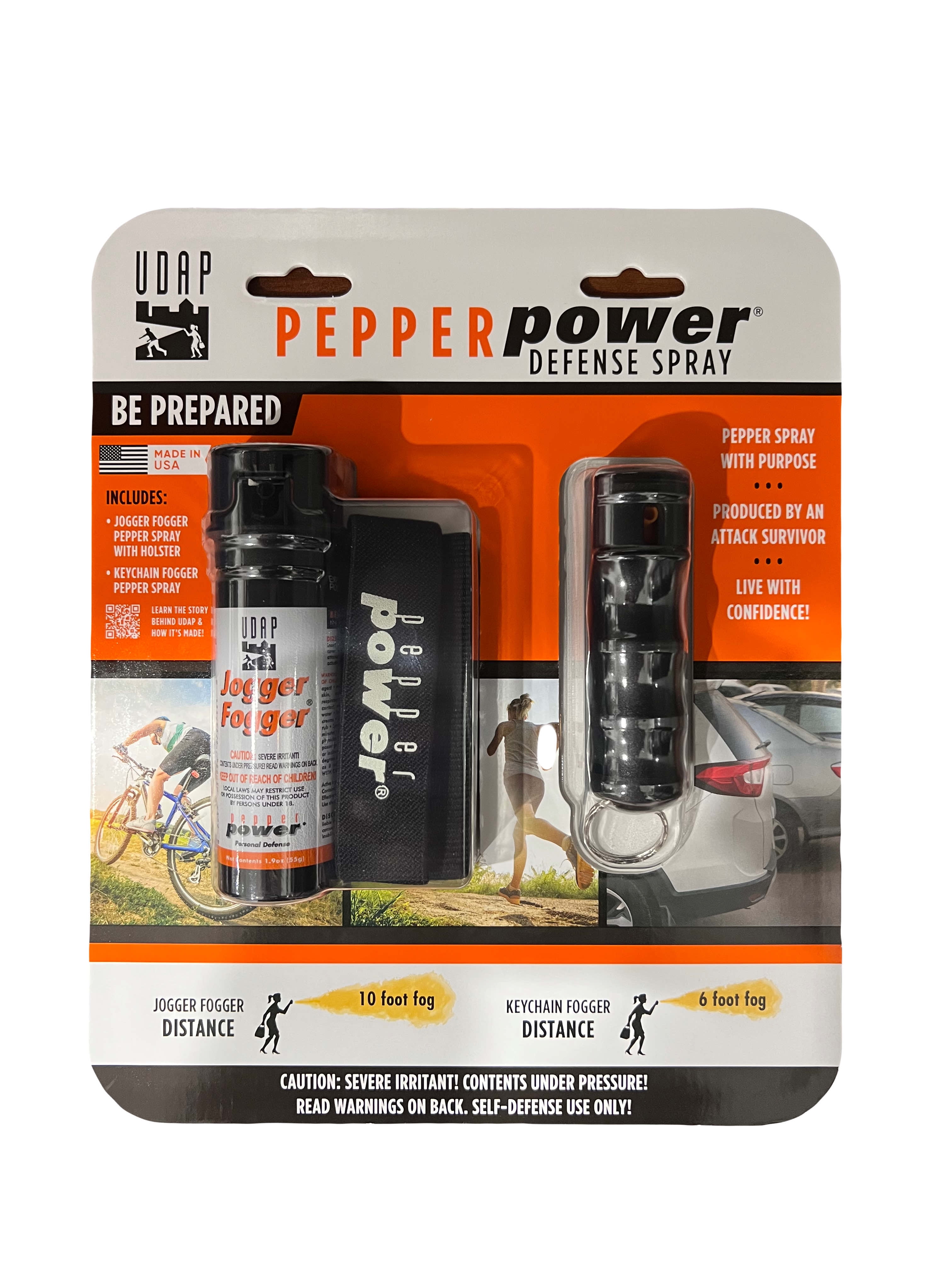 Jogger Fogger & Holster with Keychain Fogger Kit (fogs)