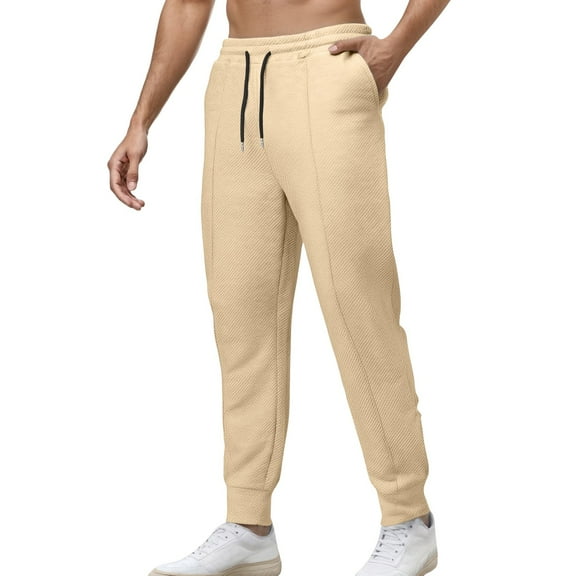 Jogger Pants for Men with Stylish Slim Fit, Breathable Lightweight Fabric, Adjustable Waist and Multi-Pocket Design for Training, Running, Travel or Daily Wear