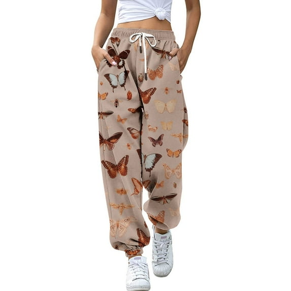 Jogger Pants for Juniors Teen Girls Clearance Comfy High Waisted Sweatpants Teens Workout Elastic Waist Joggers Sweat Pants with Pockets Joggers