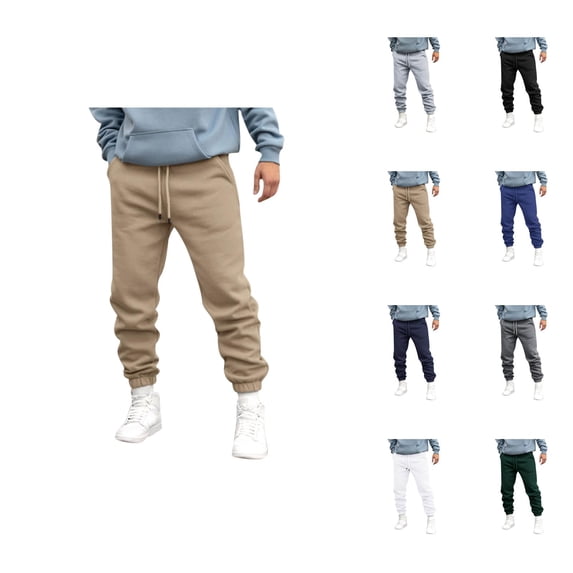 Jogger Pants for Men - Comfortable Breathable Sweatpants with Pockets and Elastic Waistband for Travel & Commute