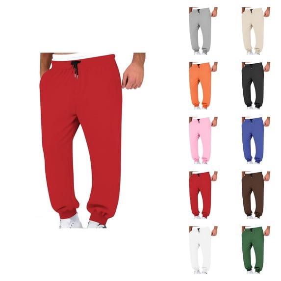 Jogger Pants for Men - Comfortable Breathable Sweatpants with Pockets and Elastic Waistband for Travel & Commute