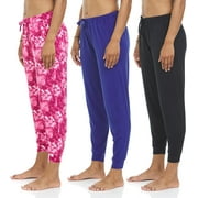 Jogger Pants for Women  3 Pack Sleep Lounge Casual Sleep Bottom Pajama Pants Set C, Small
