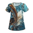 thumbnail image 1 of Jogger Scrubs For Women, Stretch Scrub Tops Women Stretchy Printed Plus Size Dress Dresses Summer 2025 Womens Casual Black Short Outfits Vacation Mini Beach Sundresses Blue, 1 of 3