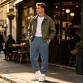 thumbnail image 1 of Jogger Sweatpants For Men Soft Knit Casual Sweat Trousers Adjustable Elastic Waistband Ribbed Ankle Cuff Pants, 1 of 7