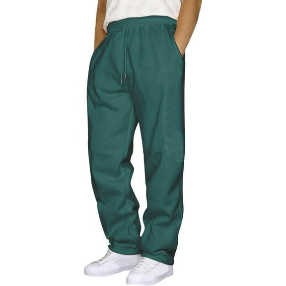 Jogger Sweatpants, Men's Midweight Fleece Lounge Pant Army Green M