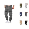 thumbnail image 1 of Jogger Sweatpants for Men 2025 Fall Winter Drawstring Elastic Waist Casual Pants with Multiple Pockets Trousers, 1 of 1