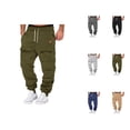 thumbnail image 1 of Jogger Sweatpants for Men Fall Winter Elastic Waist Drawstring Casual Pants with Multiple Pockets Trousers, 1 of 1