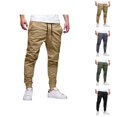 thumbnail image 1 of Jogger Sweatpants for Men Solid Color Elastic Waist Drawstring Casual Jogging Pants with Pockets Trousers, 1 of 1