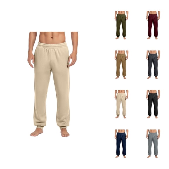 Jogger Sweatpants for Men Solid Color Elastic Waist Soft Comfortable Casual Joggers Everyday Pants Trousers