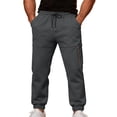 thumbnail image 1 of Jogger Sweatpants for Men Zipper Pocket Cinched Bottom Elastic Waisted Pants Casual Active Workout Joggers (XL, Gray), 1 of 8