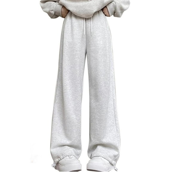 Joggers for Boys Girls,Elastic High Waist Wide Leg Sweatpants,Kids Casual Loose Fit Jogging Trousers Tracksuit Toddler Straight Leg Activewear Teens Y2k Vintage Streetwear Pants White 3-4 Years