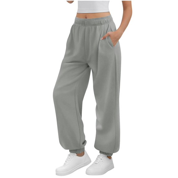 Joggers For Women Lightweight High Waist Inside Drawstring Baggy Sweatpants With Pockets Workout Hiking Sweat Pants