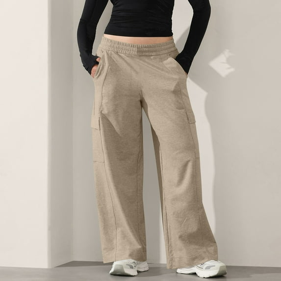 Joggers for Women Jogging Bottoms Long Training Sweatpants Girls' Trousers Joggers Sports Cuffed Pants Loungewear Casual Tracksuit Bottoms Activewear Clothes for Teens Beige L