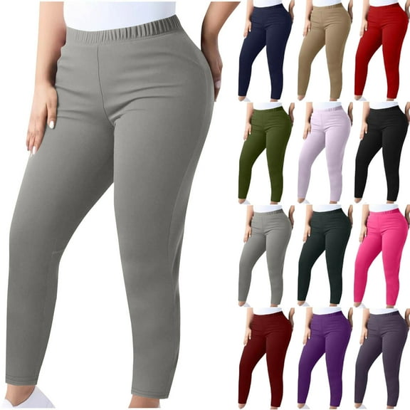 Joggers Yoga Athletic Pants for Women Split Yoga Pants With Elastic Waistband Solid Color Leggings Yoga Pants for Women