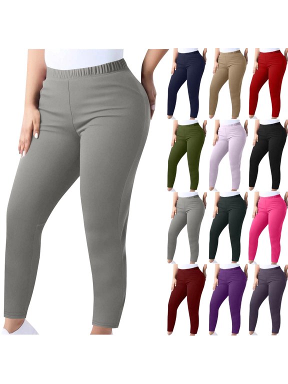 Joggers Yoga Athletic Pants for Women Split Yoga Pants With Elastic Waistband Solid Color Leggings Yoga Pants for Women
