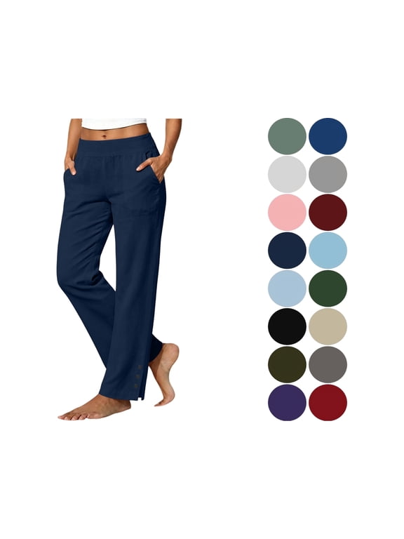Pants for Women Plus Size Elastic High Waist Drawstring Fitness Sports Work Cargo pants