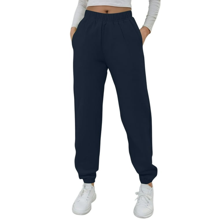 Joggers for Women 2025 Plus Size Elastic Waist Gym Pants Petite