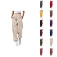 thumbnail image 1 of Jogger Sweatpants Women 2026 Fashion Elastic High Waist Breathable Relaxed Fit Sweat Pants Trousers with Pockets, 1 of 9