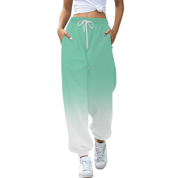 Joggers for Women, Audhol Women's Bottom Sweatpants Joggers Pants Workout High Waisted Yoga Pants with Pockets Women's Sweatpants Mint Green S