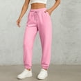 thumbnail image 1 of Joggers for Women Baggy Sweatpants Lightweight Waist Drawstring with Pockets Workout Hiking Lounge Pink S, 1 of 5
