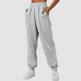 thumbnail image 1 of Joggers for Women Clearance Grey Casual Sweatpants with Pockets Straight Leg Loose Sweatpants Pants for Women Elastic Waist Comfy Grey XXL, 1 of 6
