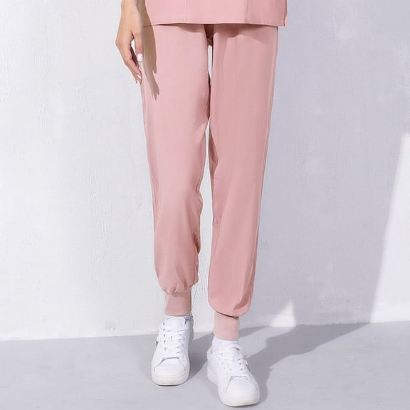 XUNKUSGA Joggers for Women Solid Color Sweatpants with Pockets Running Lightweight GYM Cuffed Pants for Workout,Yoga,Jogging