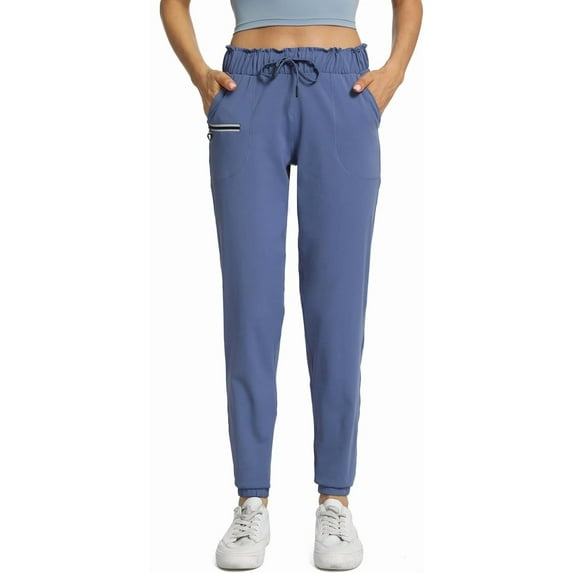 Joggers for Women with Pockets Elastic Waist Workout Sport Gym Pants Comfy Lounge Yoga Running Pants