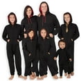 thumbnail image 1 of Joggies - Family Matching Black and Deep Red Hoodie One Pieces for Boys, Girls, Men, Women and Pets - Adult - Small (Fits 5'5 - 5'7"), 1 of 6