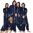 thumbnail image 1 of Joggies - Family Matching Oxford Blue Hoodie One Pieces for Boys, Girls, Men, Women and Pets - Kids - XSmall (Fits 3'10 - 4'1"), 1 of 7