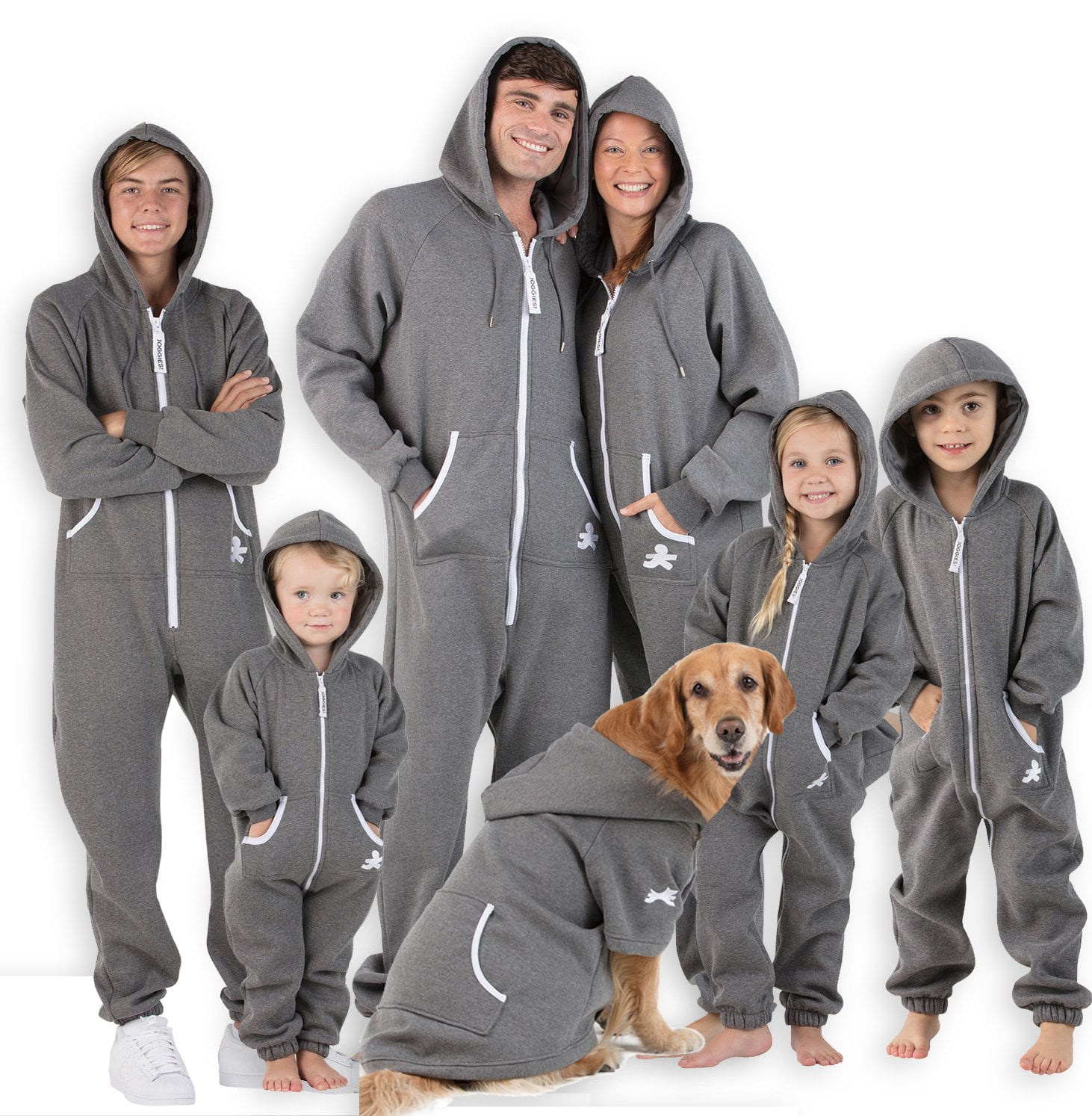 Joggies Family Matching Rock Gray Hoodie Onesies for Boys Girls