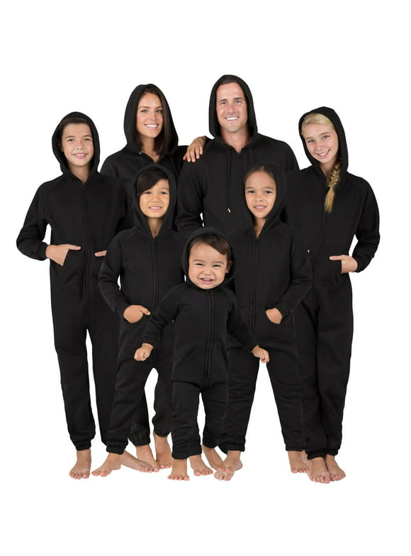 Joggies - Family Matching Space Black Hoodie One Pieces for Boys, Girls, Men, Women and Pets - Adult - Large (Fits 6'0 - 6'4")