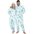 thumbnail image 1 of Joggies - TieDye Blue Adult Footless Hoodie One Piece - Adult - XLarge (Fits 6'4 - 6'7"), 1 of 6