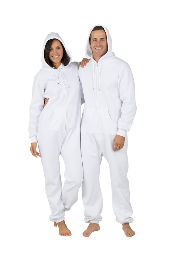 Joggies - White Frosting Adult Footless Hoodie One Piece - Adult - Small2X/Dbl Wide (Fits 5'3 - 5'6")