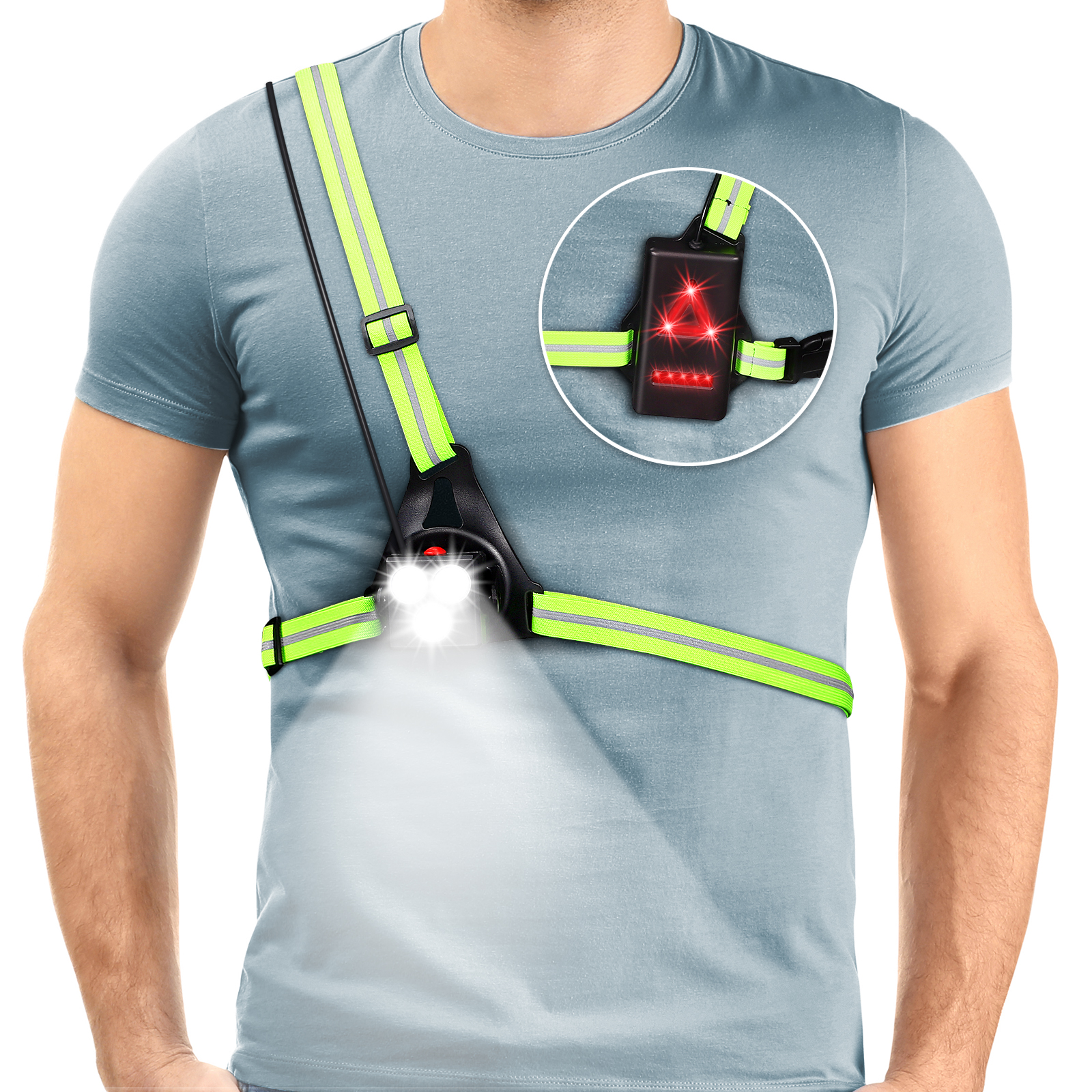 Jogging Light Walking Night Waterproof Flashlight Running Gear Runners