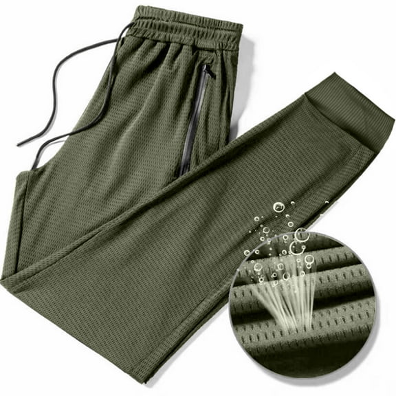 Jogging Pants for Men Big and Tall S-5X Tapered Leg Trousers Plus Size with Zipper Pockets Lightweight Drawstring Elastic Waist Running Pant