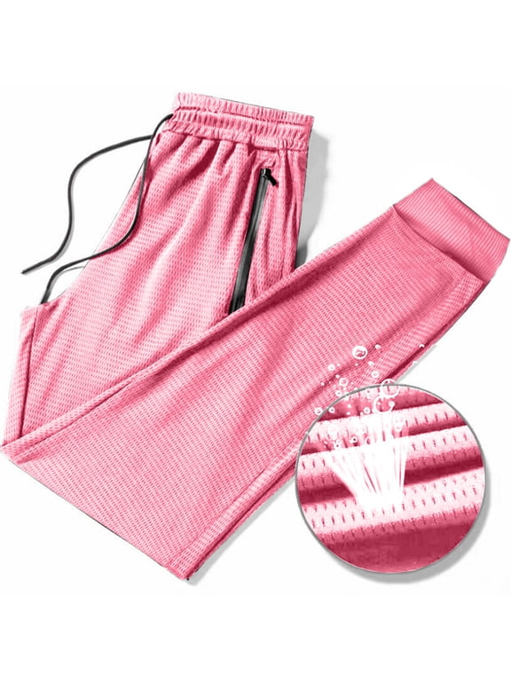 Jogging Pants for Men Big and Tall S-5X Tapered Leg Trousers Plus Size with Zipper Pockets Lightweight Drawstring Elastic Waist Running Pant