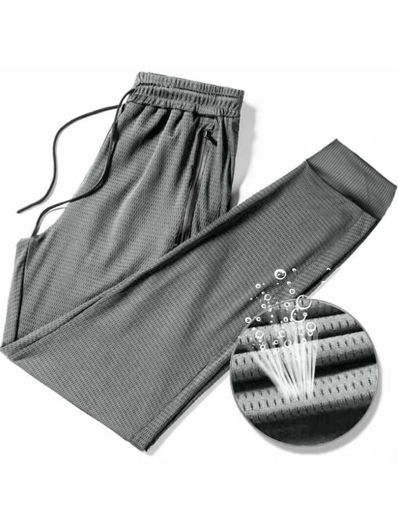 Jogging Pants for Men Big and Tall S-5X Tapered Leg Trousers Plus Size with Zipper Pockets Lightweight Drawstring Elastic Waist Running Pant