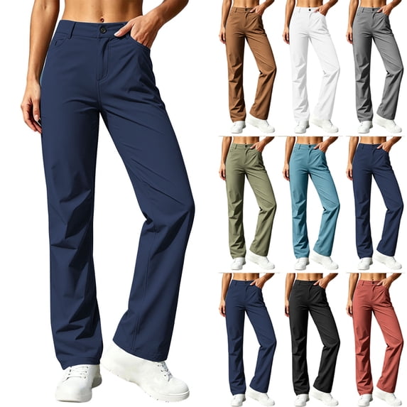 Jogging Pants for Women Solid Color Casual Breathable Outdoor Hiking Straight Leg Pants Mountaineering Pants With Pockets