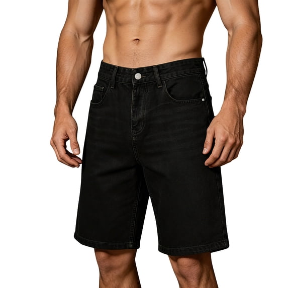 Jogging Shorts Men Jerdar Kinghua Baggy Jean Shorts for Men Casual Loose Fit Hip Hop Skateboard Denim Shorts
