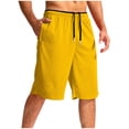 thumbnail image 1 of Jogging Shorts for Men with Pockets and Drawstring Elastic Waist Straight Wide Leg Casual Solid Color Loose Breathable Athletic Workout Beach Short, 1 of 3