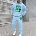 thumbnail image 1 of Jogging Suits for Men 2 Piece Set Casual Letter Print Relaxed Fit Hoodie Sweatshirt and Joggers Sweatpants Sets Fall Winter Long Sleeve Sport Suit with Pocket, 1 of 4