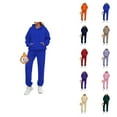 thumbnail image 1 of Jogging Suits for Women 2026 Winter Trendy Basic Lined Hoodie and Joggers Sweatpants Matching Set, 1 of 3