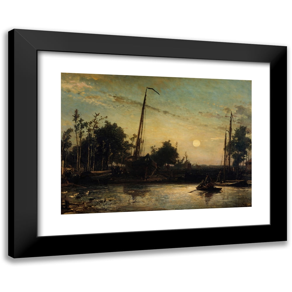 Johan Barthold Jongkind 14x11 Black Modern Framed Museum Art Print