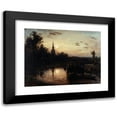 thumbnail image 1 of Johan Barthold Jongkind 14x12 Black Modern Framed Museum Art Print Titled - Clair De Lune a Overschie (Environs De Rotterdam) (1855), 1 of 5