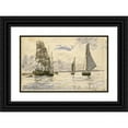 thumbnail image 1 of Johan Barthold Jongkind 24x17 Black Ornate Framed Double Matted Museum Art Print Titled: Port of Honfleur (1865), 1 of 5