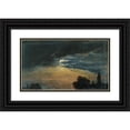 thumbnail image 1 of Johan Christian Dahl 14x10 Black Ornate Wood Framed Double Matted Museum Art Print Titled: Clouds in Moonlight (1849), 1 of 5
