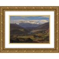 thumbnail image 1 of Johan Christian Dahl 14x11 Gold Ornate Wood Frame and Double Matted Museum Art Print Titled - From Hjelle in Valdres (1851), 1 of 4