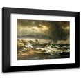 thumbnail image 1 of Johan Christian Dahl 14x12 Black Modern Framed Museum Art Print Titled - Shipwrech (circa 1832), 1 of 5