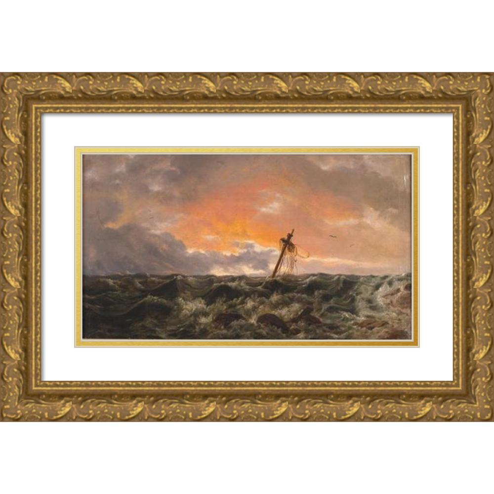 Johan Christian Dahl 18x11 Black Modern Framed Museum Art Print